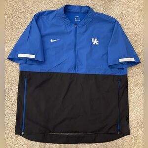 Nike Kentucky Wildcats 1/2 Zip Short Sleeve Windbreaker Mens XL Blue Black